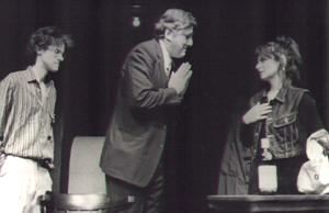 The 1995 production of Martin's Matroni et Moi featuring Martin with Robert Gravel and Guylaine Tremblay.