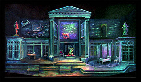 Andrew Lue Shue's design for the Centaur Theatre production of he Master and Margarita, directed by Alexandre Marine
