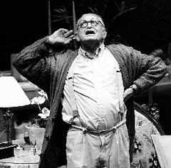 Louis Negin, as writer Truman Capote, in the 1996 production of Tru, directed by Robert Morse.