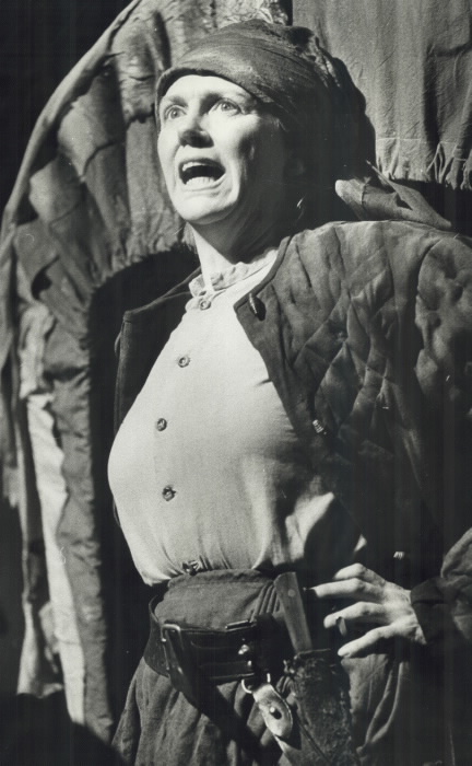 Jennifer Phipps as Mother Courage, 1978.