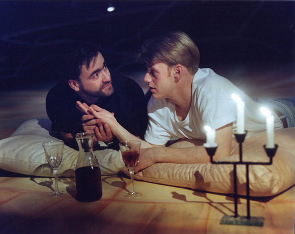The Saints and Apostles, Workshop West Theatre, 1991. Michael Spencer-Davis as Michael (left), and Glyn Thomas as Daniel.
